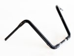 Black motorcycle handlebar for custom bike builds.