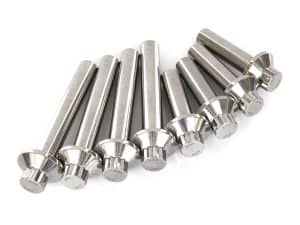 High-quality motorcycle wheel spindles for Revelry Motorcycles.