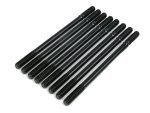 High tensile black motorcycle lug bolts, essential for motorcycle maintenance and upgrades.