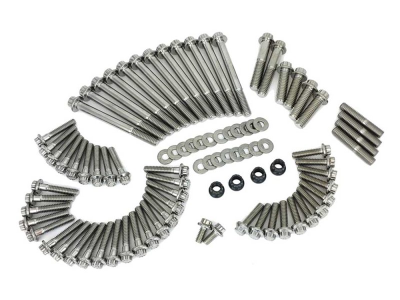 High-quality stainless steel motorcycle bolts and nuts for Revelry Motorcycles.