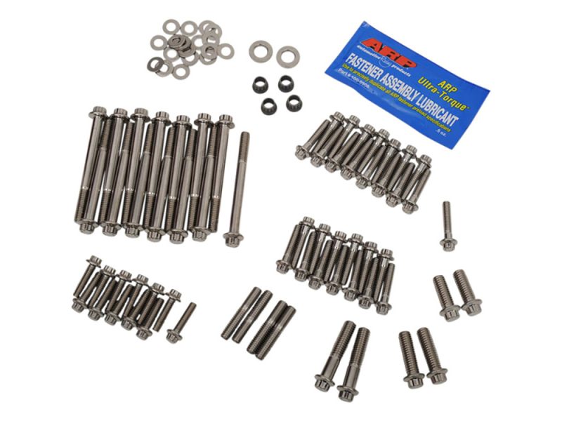 ARP 12 Point Engine Fastener Show Bike Kit. Fits Softail 2018up. Metal motorcycle axle bolts and hardware set for Revelry Motorcycles.