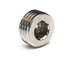 High-quality motorcycle engine part, metal threaded insert for custom bike builds.