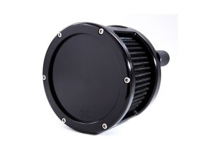 High-performance motorcycle air filter for Revelry Motorcycles.