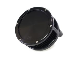 High-performance motorcycle air intake, black design, Revelry Motorcycles accessories Australia.