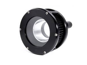 High-performance motorcycle air intake filter for Revelry Motorcycles Australia.