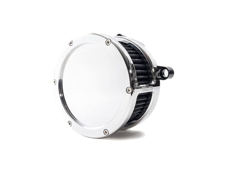 BA Air Cleaner Kit - Chrome with Solid Cover. Fits CVO Touring 2023up High-performance motorcycle air filter for Revelry Motorcycles, enhancing air intake efficiency.