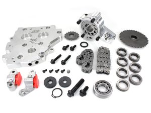 Lightweight motorcycle engine parts kit for Revelry Motorcycles, made from durable aluminium and steel, ideal for custom builds.