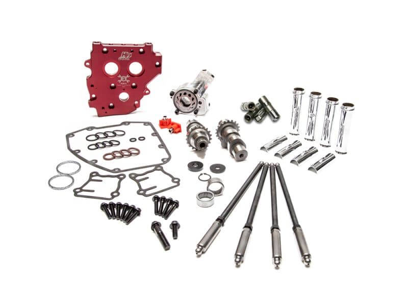 HP+ Cam Chest Kit with Reaper 525C Chain Drive Cams. Fits Twin Cam 2007-2017. High-performance motorcycle engine parts kit for custom rebuilds and upgrades.