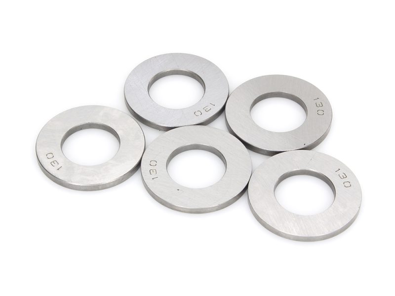Aluminium locking washers for motorcycle wheels and accessories.