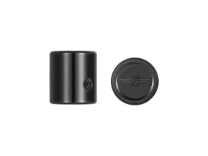 Sleek black motorcycle valve caps by Revelry Motorcycles, stylish and durable.