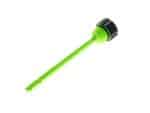 High visibility green motorcycle fuel tank cap removal tool for Revelry Motorcycles.