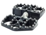 Heavy-duty motorcycle footpegs with anti-slip spikes for Revelry Motorcycles riding safety and stability.