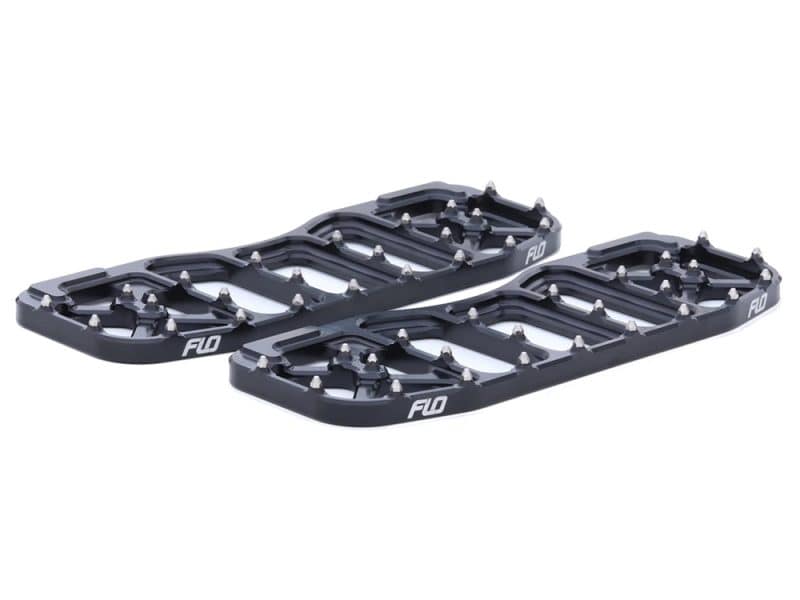 V5 Rider Floorboards - Black. Fits Touring 1980up Lightweight black motorcycle snow chain traction mats for off-road riding.