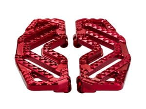 Savage Series Rider Floorboards - Red. Fits Touring 1980up, FL Softail 1986-2017 & Dyna Switchback 2012-2016