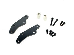 Protective motorcycle brake or clutch lever bracket mounting hardware for Harley Davidson bikes.