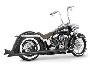 Vintage Harley Davidson motorcycle with black and chrome finish for sale in Australia.