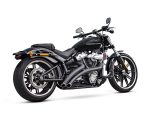Vivid black Harley-Davidson motorcycle with chrome accents, ideal for motorcyclists in Australia.