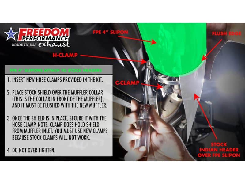 FREEDOM Performance exhaust system installation for Revelry Motorcycles.