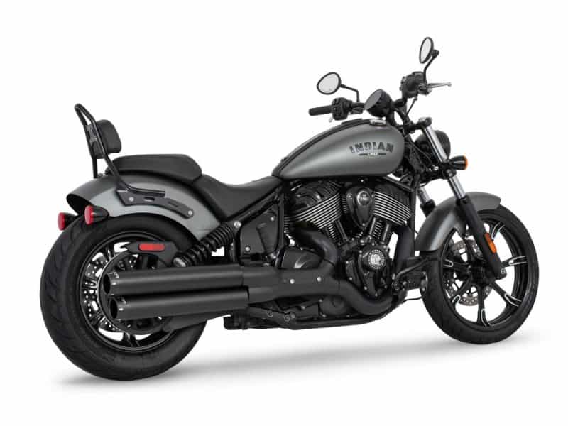Indian Chief Motorcycles with sleek matte grey finish and powerful V-twin engine.