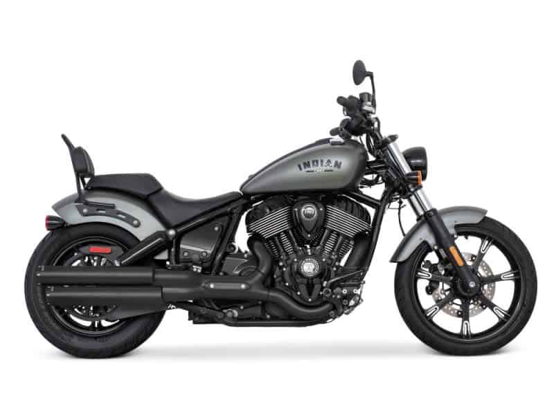 Sporty Indian Chief motorcycle in matte grey, perfect for motorcycle enthusiasts.