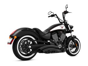 Sharp Curve Radius Exhaust - Black. Fits Victory Vegas, King Pin, Boardwalk, Highball & Judge 2008-2017