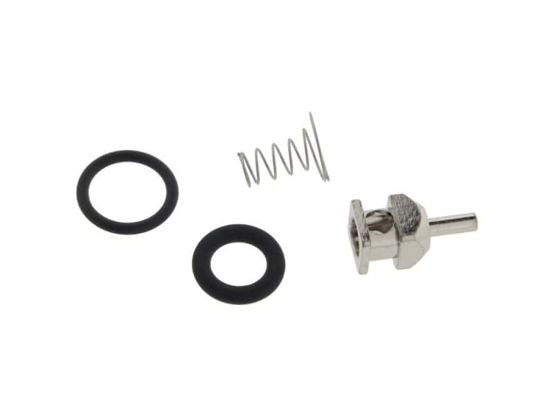 Small motorcycle part repair kit for Revelry Motorcycles, includes O-rings and spring.