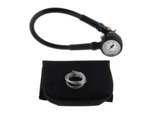 High-quality motorcycle pressure gauge with hose and accessories for Revelry Motorcycles.
