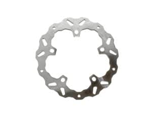 High-performance stainless steel motorcycle brake disc for Revelry Motorcycles.