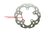 Aluminium motorcycle brake disc with five mounting points for Revelry Motorcycles.