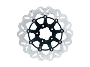 High-performance motorcycle disc brake rotor for Revelry Motorcycles Australia.