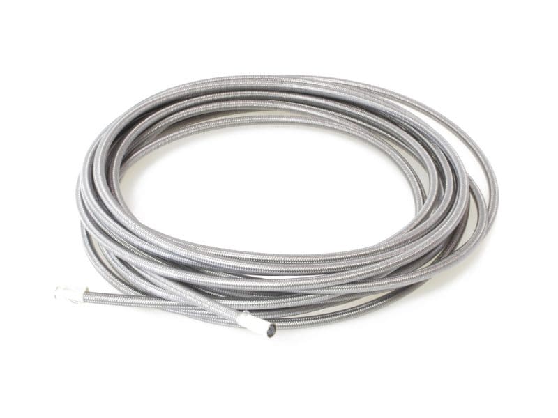 Hide-A-Line Micro Line Hose - Clear Stainless. 25ft Roll. Flexible stainless steel motorcycle brake or clutch cable for Harley Davidson bikes.