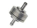 Washable Super Mini Inline Fuel Filter. 1/4in. Hose x 0.675in. long. Billet Aluminium.