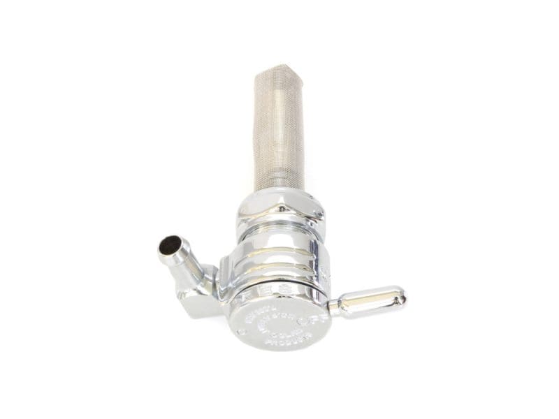 High-Flow Fuel Tap / Petcock with 22mm Thread & 5/16in. Forward Facing Fuel Outlet - Chrome. Fits Softail 1984-2006 Polished chrome motorcycle oil filter removal tool for Revelry Motorcycles.