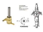 High-quality motorcycle part GP-76-312F brass petcock for fuel tanks, 22mm forward fitting.