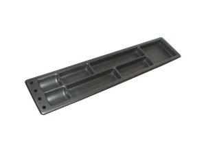 Plastic motorcycle parts storage tray for Revelry Motorcycles accessories in Australia.