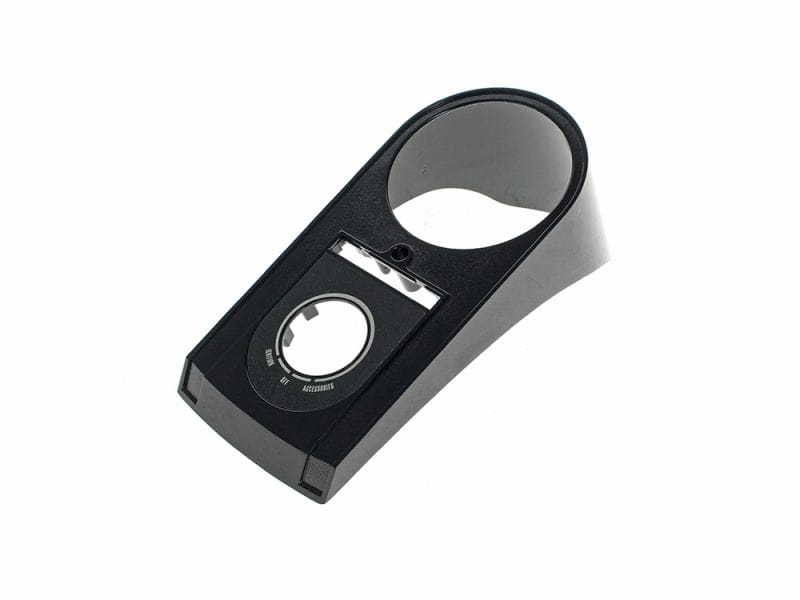 Black motorcycle remote key fob holder for Revelry Motorcycles accessories.