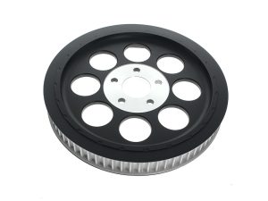 High-performance motorcycle idler gear pulley for Revelry Motorcycles.