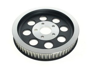 Aluminium motorcycle engine pulley for Revelry Cycles motorcycles in Australia.