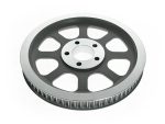 High-performance motorcycle pulley for Revelry Motorcycles.