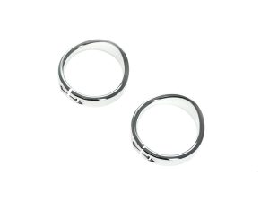 Shiny chrome motorcycle wheel spacers for Revelry Motorcycles, stylish and durable accessories.