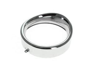 Peaked Visor Style 7in. Headlight Trim Ring - Chrome. Fits FL Softail 1994-2017 & Freewheeler Trike 2015up