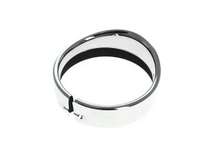 Peaked Visor Style 5-3/4in. Headlight Trim Ring - Chrome. Fits FX Softail 1994-2015, Dyna 1994-2017 & Most Sportster Models 2004-2021.