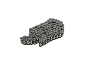 Black motorcycle chain for Revelry Motorcycles, durable and high-quality.