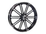 Aluminium motorcycle wheel for custom Harley Davidson bikes.