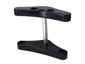 Black motorcycle handlebar riser for Revelry Motorcycles, durable and lightweight.
