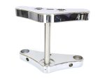 Highly polished motorcycle triple tree clamp for custom bikes.
