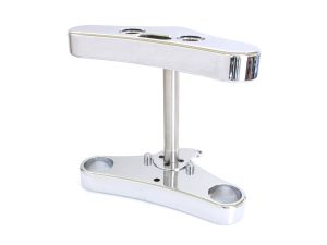 Sleek chrome motorcycle handlebar mount for Revelry Motorcycles, durable and stylish.