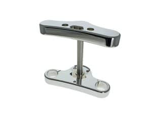 Shovelhead dual flame front and rear motorcycle risers for custom handlebars.