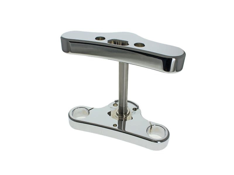 5 Degree Raked Mid Glide Triple Tree Kit - Chrome. Fits Softail Street Bob & Softail Standard 2018up with 23in. Wheel Conversion Shovelhead dual flame front and rear motorcycle risers for custom handlebars.