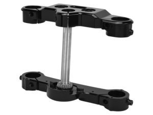 Lightweight motorcycle handlebar riser for Revelry Motorcycles.